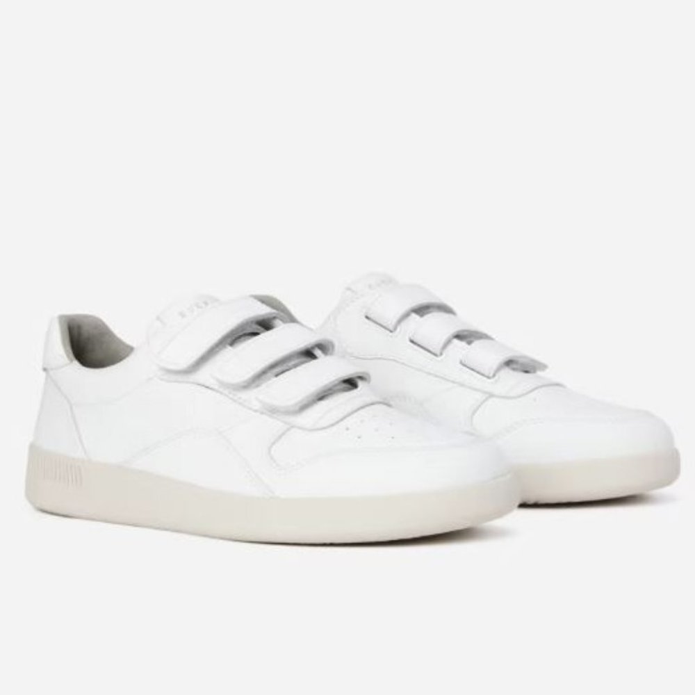 Everlane The ReLeather Velcro Court Sneakers in White 7 New Womens Shoes